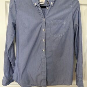 GAP Tailored Blue and White Striped Shirt